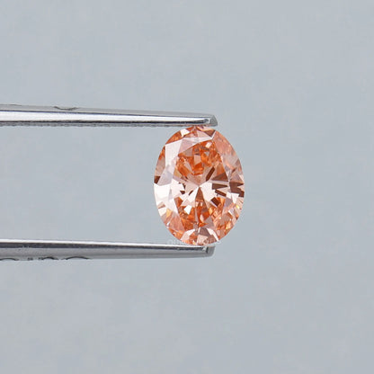0.82 Carat Fancy Pink Vivid Oval Cut Lab Grown Diamond Loose