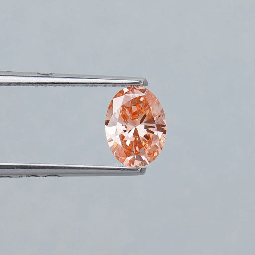 0.82 Carat Fancy Pink Vivid Oval Cut Lab Grown Diamond