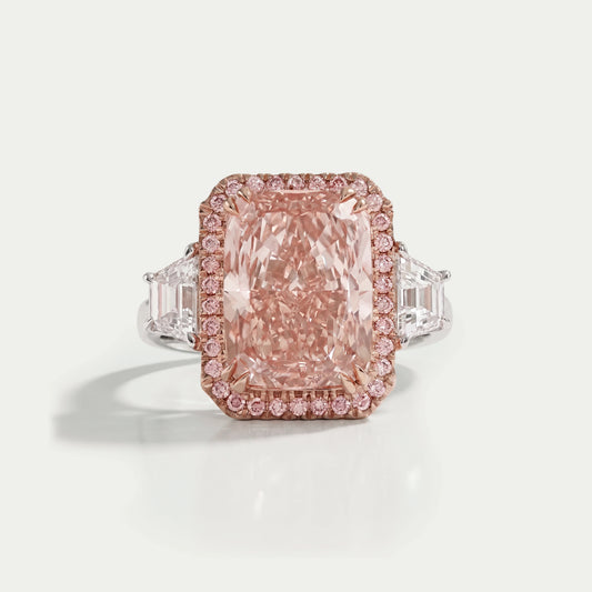 Cushion Shape Lab Diamond Halo Engagement Ring