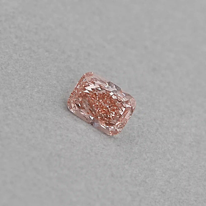 pink cushion cut lab grown diamond