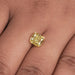 yellow cushion cut lab created diamond 