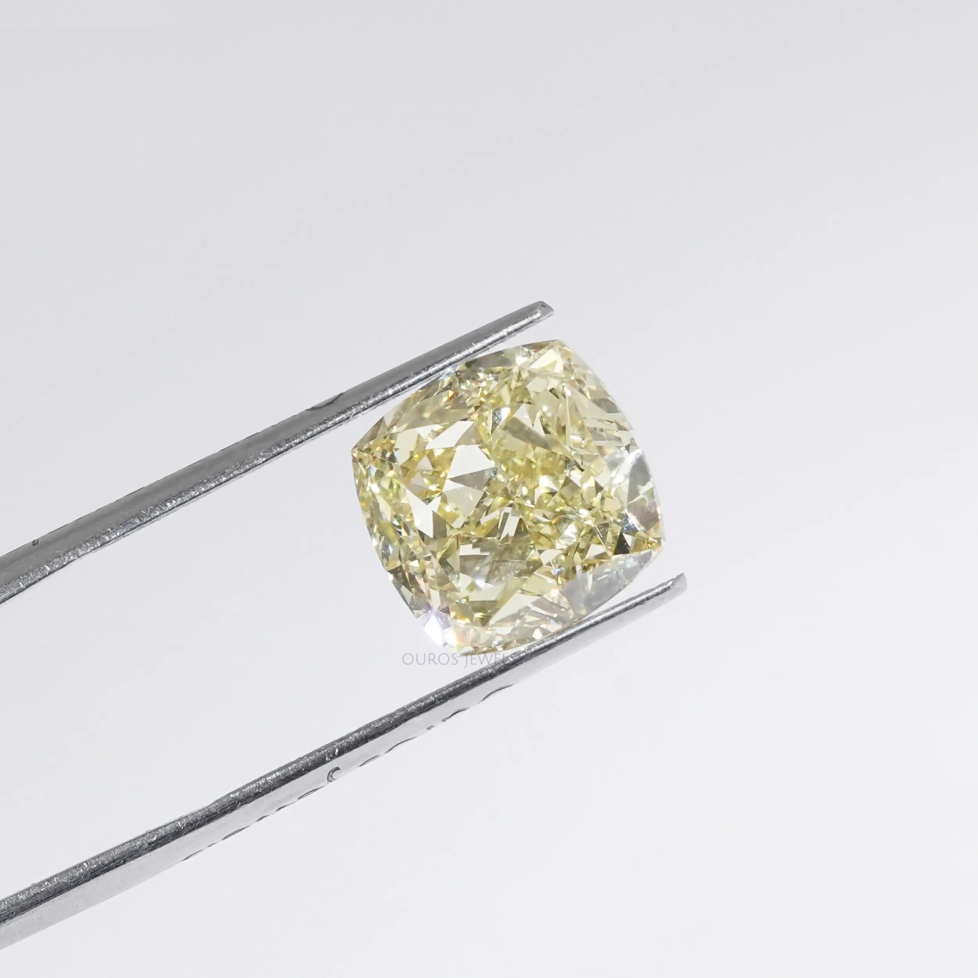 IGI Certified Modified Cushion Cut Yellow Loose Diamond
