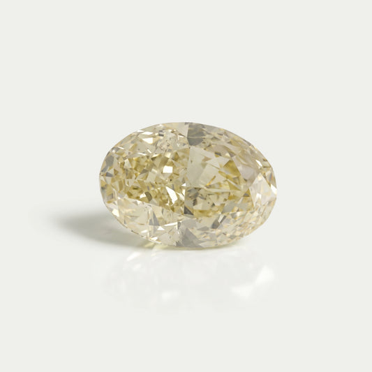 Fancy Yellow Oval Cut Lab Grown Diamond