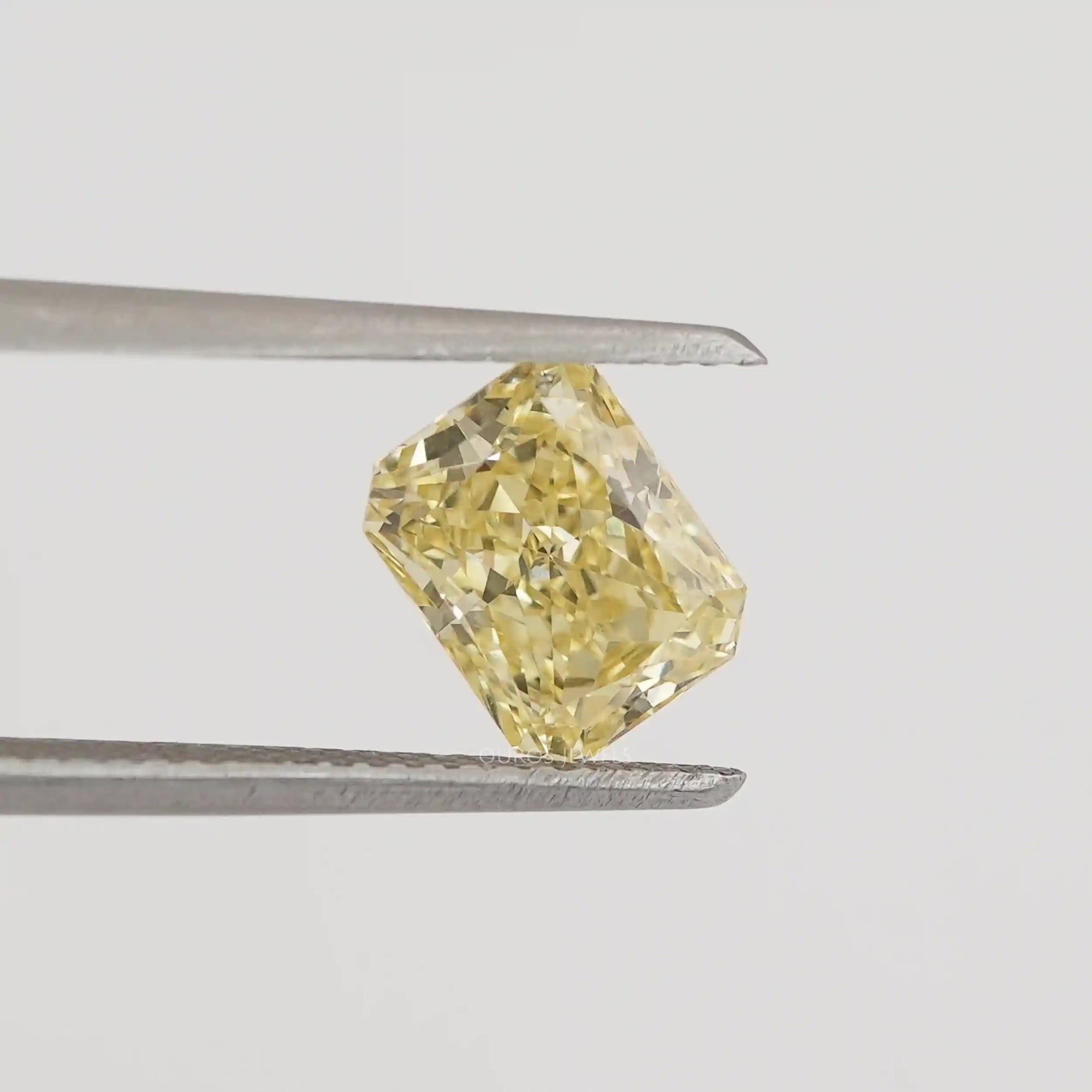 Fancy Yellow Radiant Cut Lab Created Diamond Loose