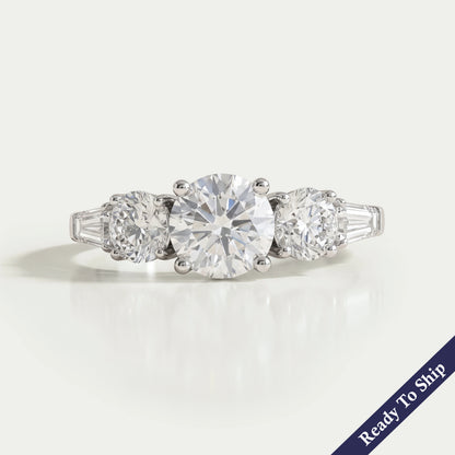 Five Stone Round Lab Diamond Engagement Ring