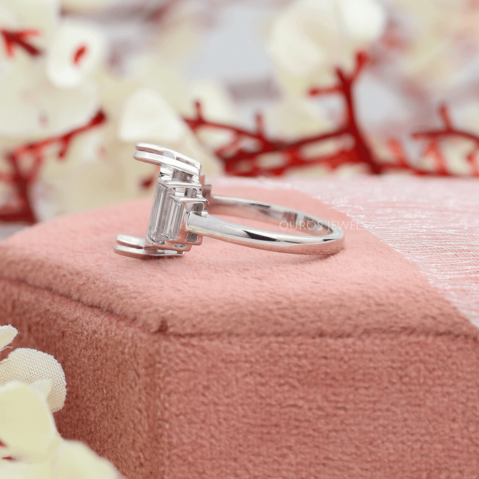 Emerald Cut Diamond Semi Mount Ring