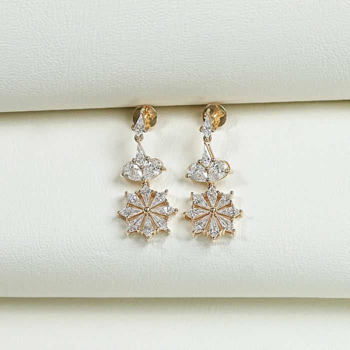 Floral Kite Diamond Drop & Dangle Earrings