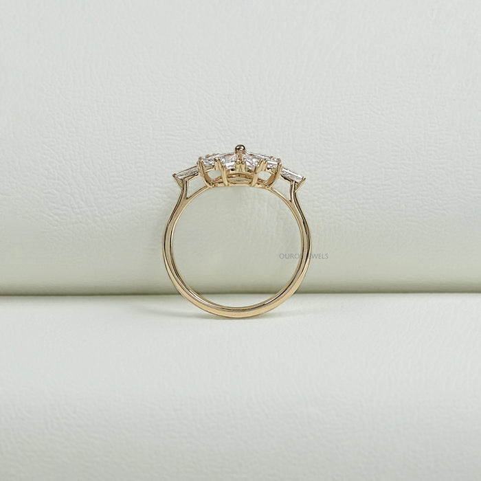 Floral Kite Shape Lab Diamond Ring