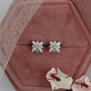 Flower Cluster Stud Earrings