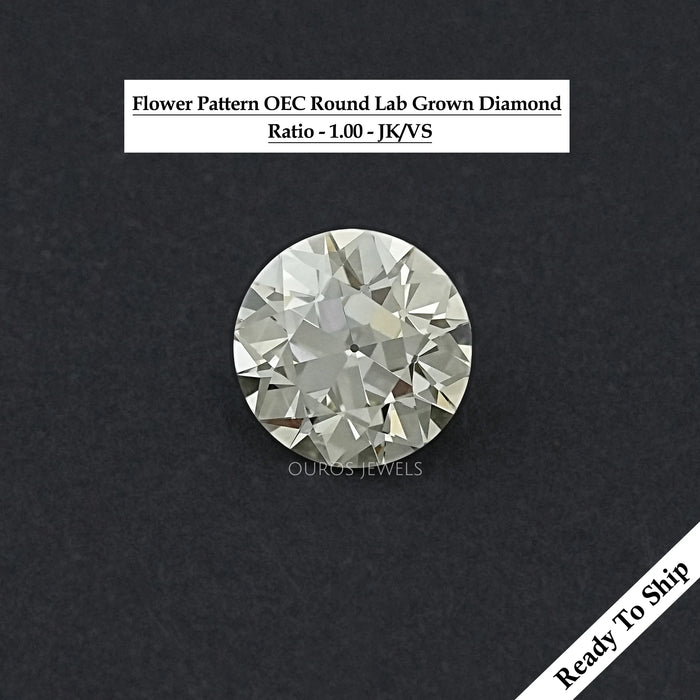 Flower Pattern Old European Round Cut Loose - JK