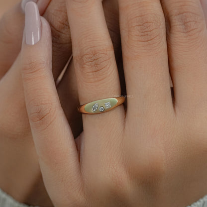 Multi Shape Diamond Flush Set Ring Rings
