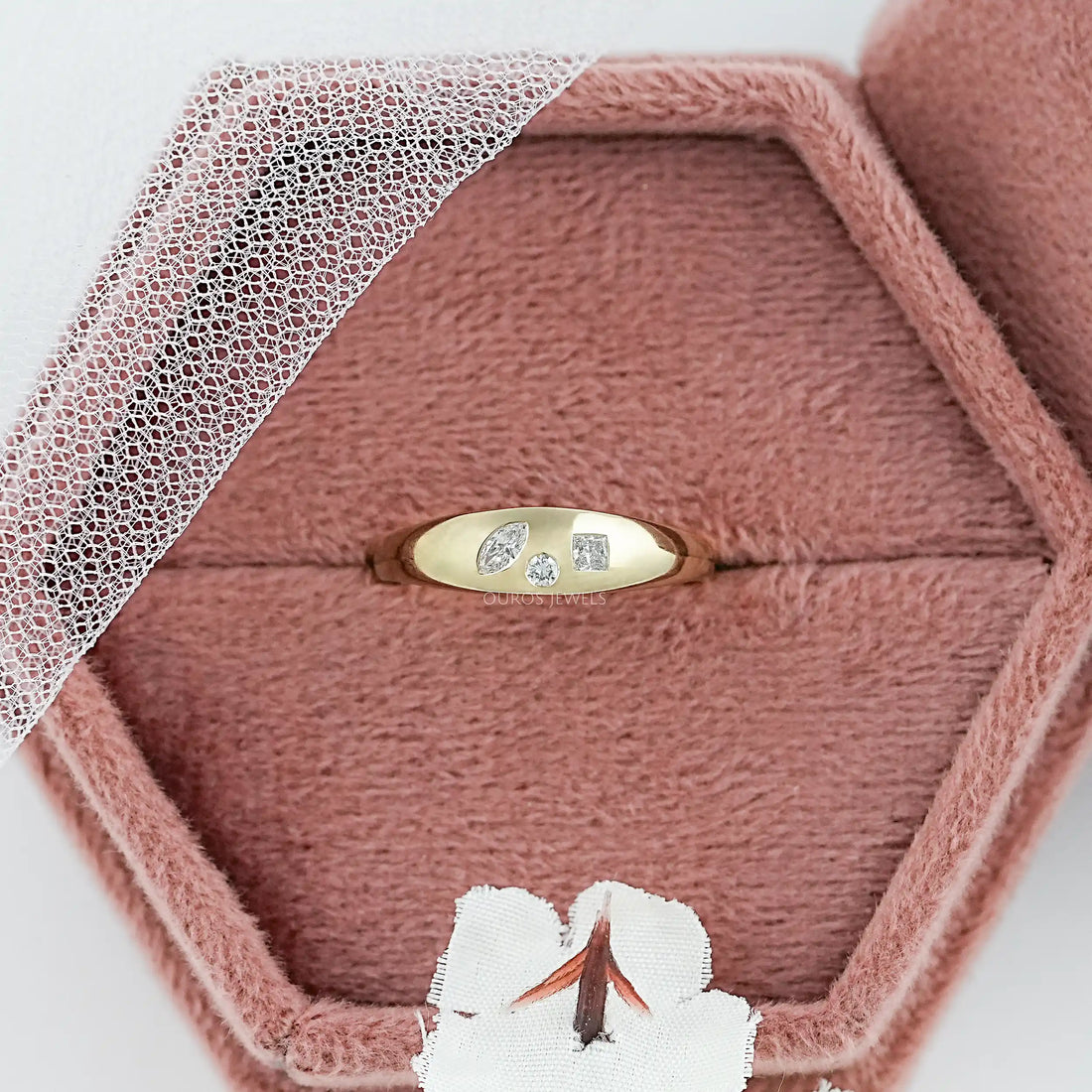 Multi Shape Diamond Flush Set Ring Rings