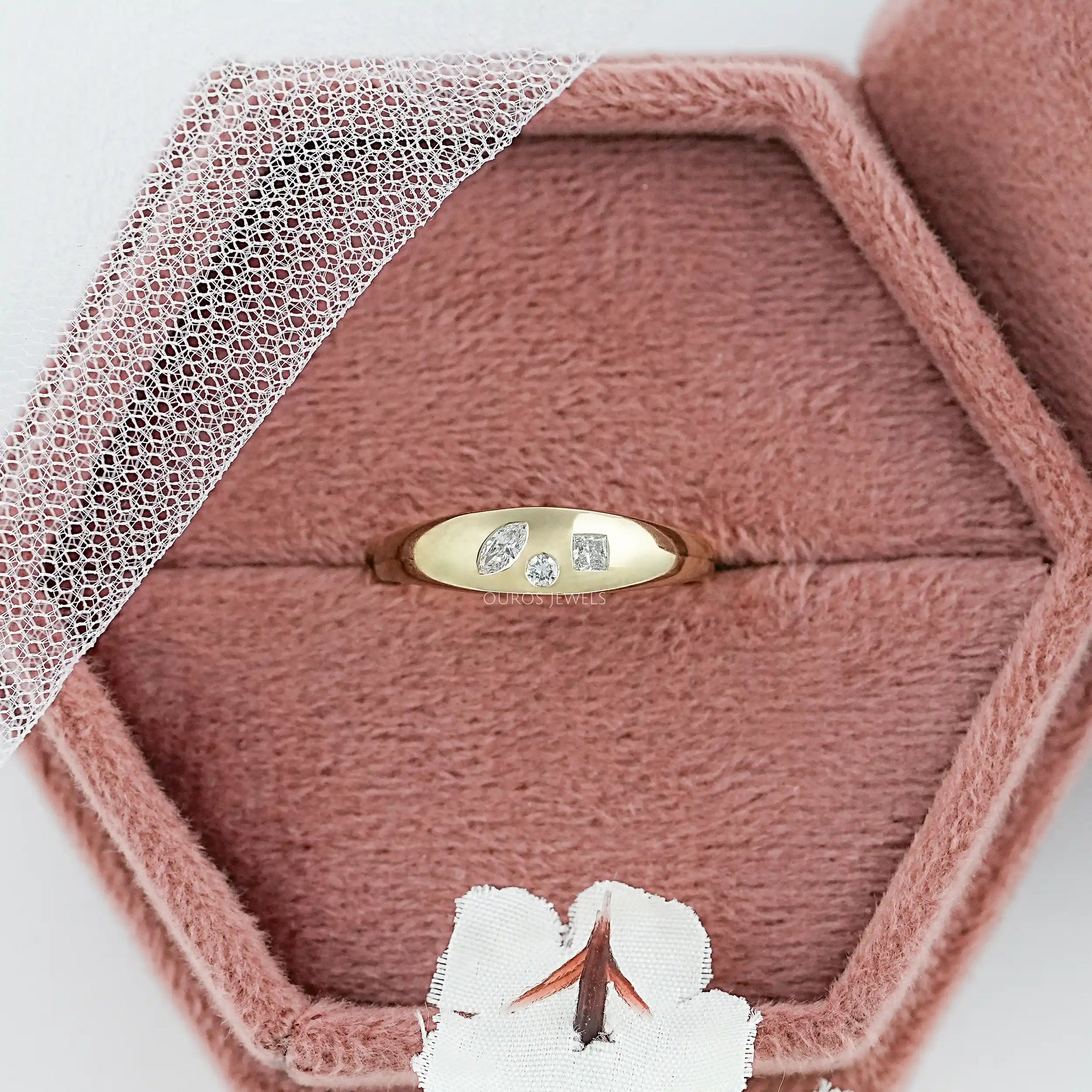 Multi Shape Diamond Flush Set Ring Rings