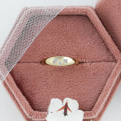 Multi Shape Diamond Flush Set Ring Rings