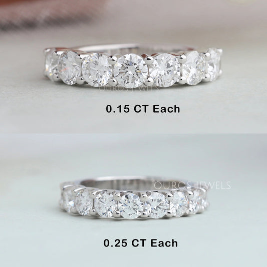 Brilliant Round Diamond Half Eternity Band