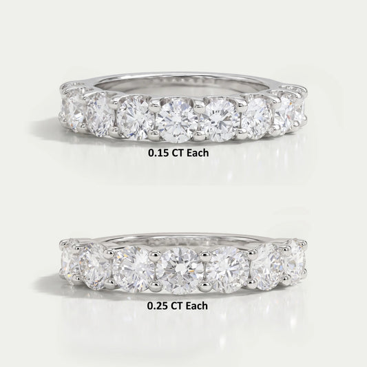 Brilliant Round Diamond Half Eternity Band