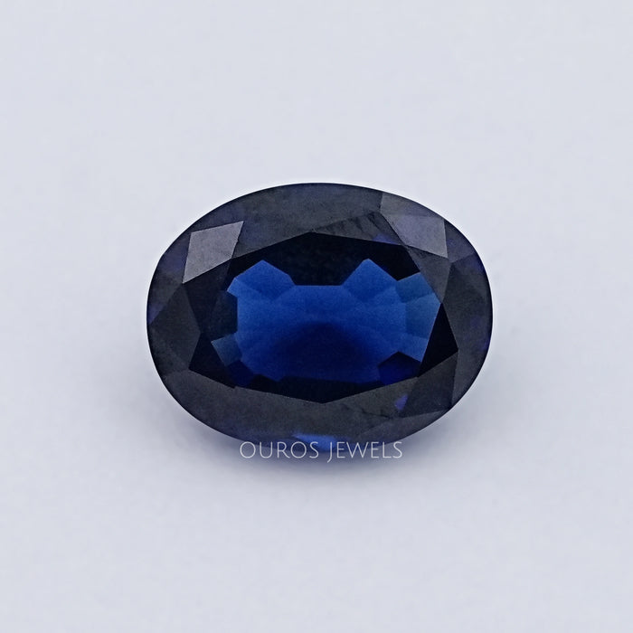 Oval Cut Lab Sapphire Gemstone