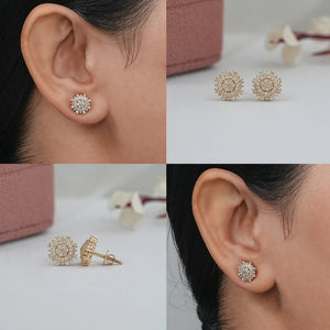 Round  Cut  Lab Diamond Stud Earrings