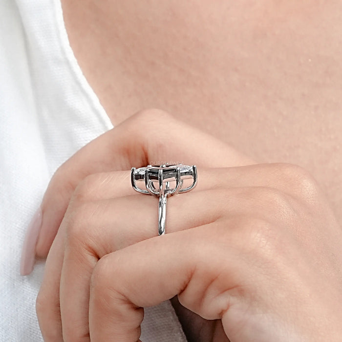 Princess Cut Black Diamond Anniversary Rings 