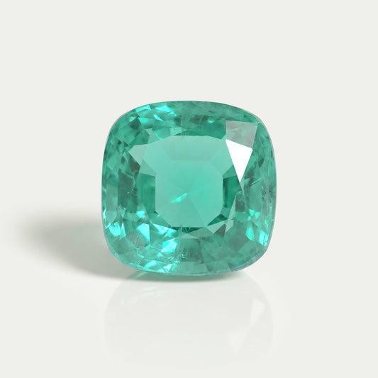 Cushion Shape Colombian Emerald Gemstone