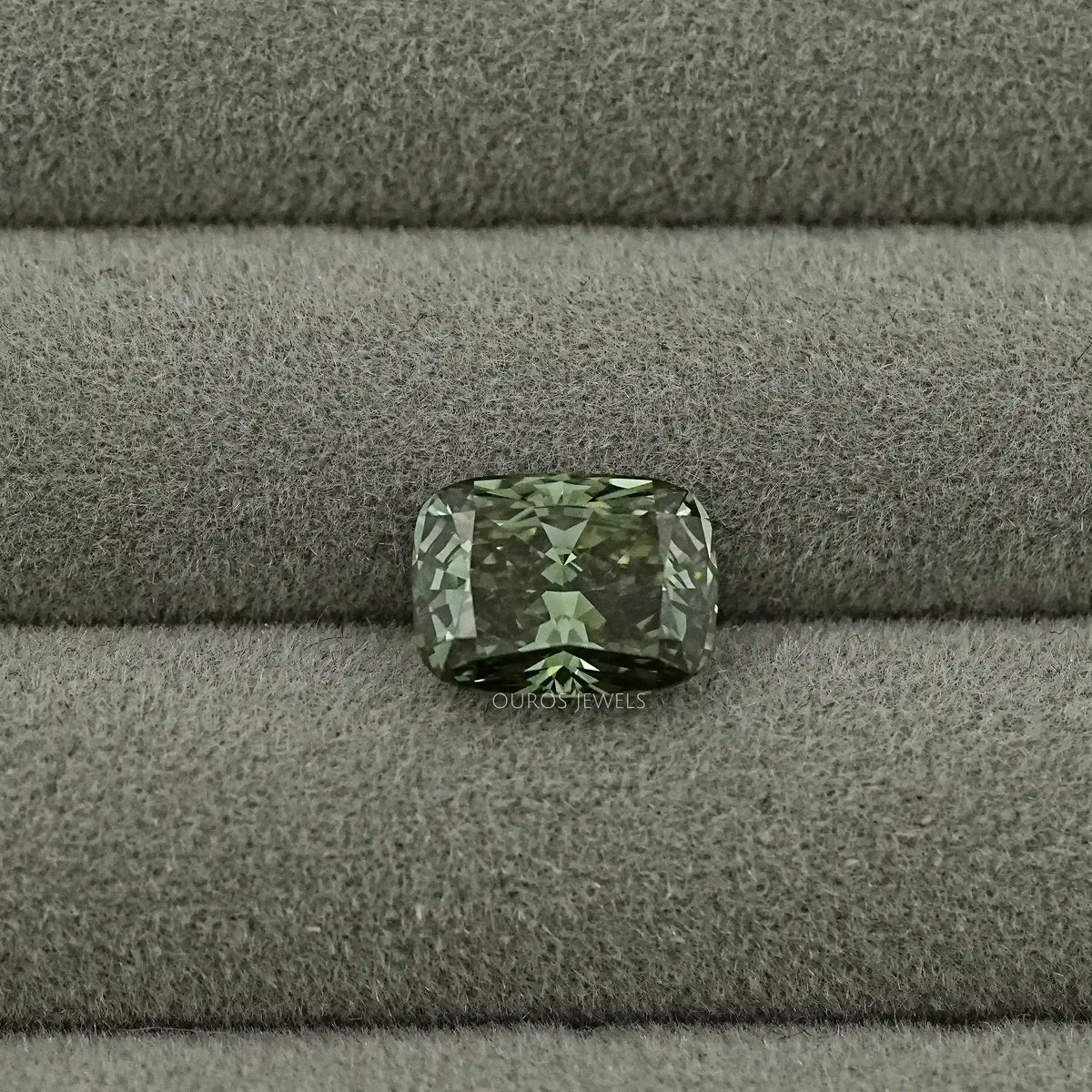 Fancy Deep Green Cushion Lab Diamond Loose