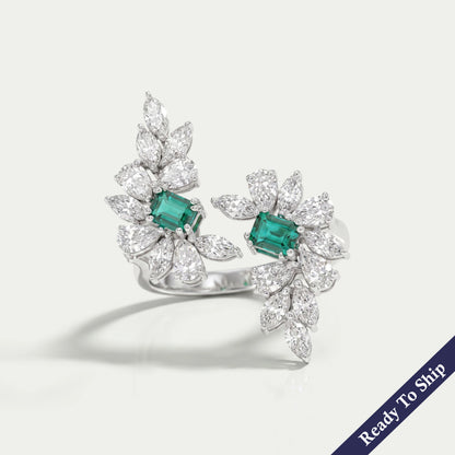 Multi Shape Lab Diamond Bypass Ring