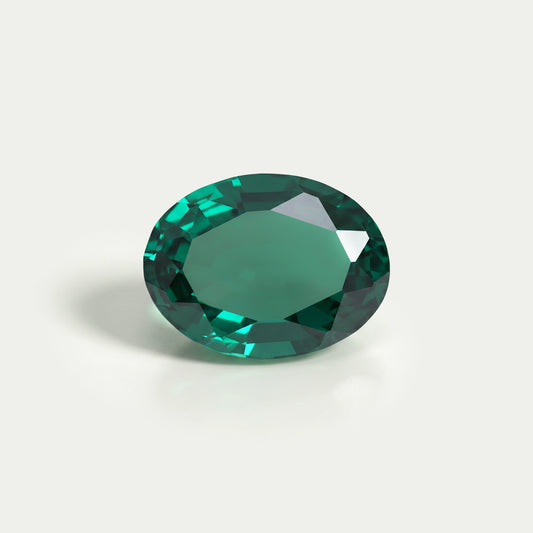 Green Oval Zambian Emerald Gemstone