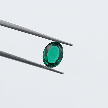 Green Oval Zambian Emerald Gemstone Loose
