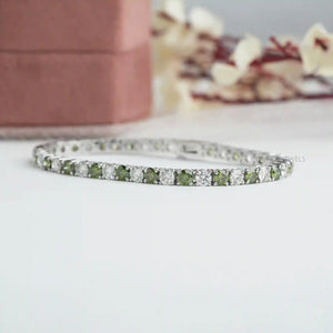 [Green Lab Diamond Bracelet]-[Ouros Jewels]