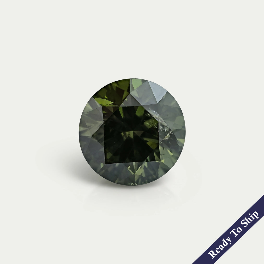 Green Lab Grown Round Loose Diamond Loose