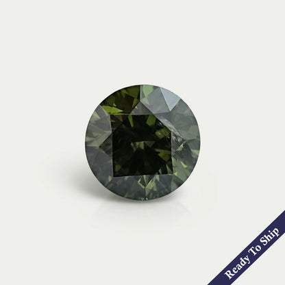 Green Lab Grown Round Loose Diamond Loose