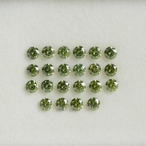 [Green Round Cut Lab Grown Diamonds]-[Ouros Jewels]