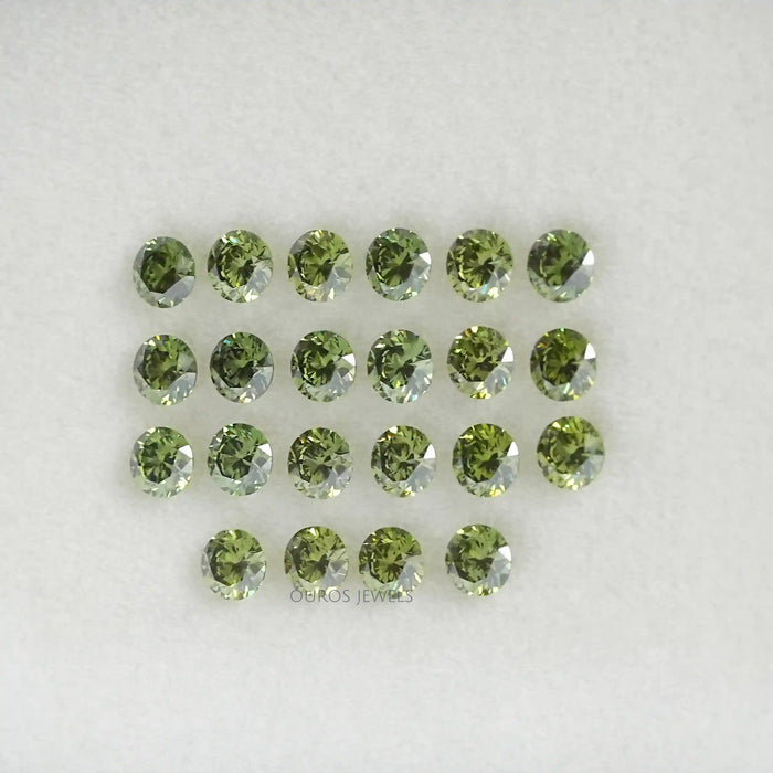 Green Round Cut Lab Made Diamond