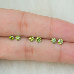 [Green Round Loose Diamonds]-[Ouros Jewels]