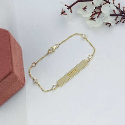 Guita Customize Bar Chain Bracelet