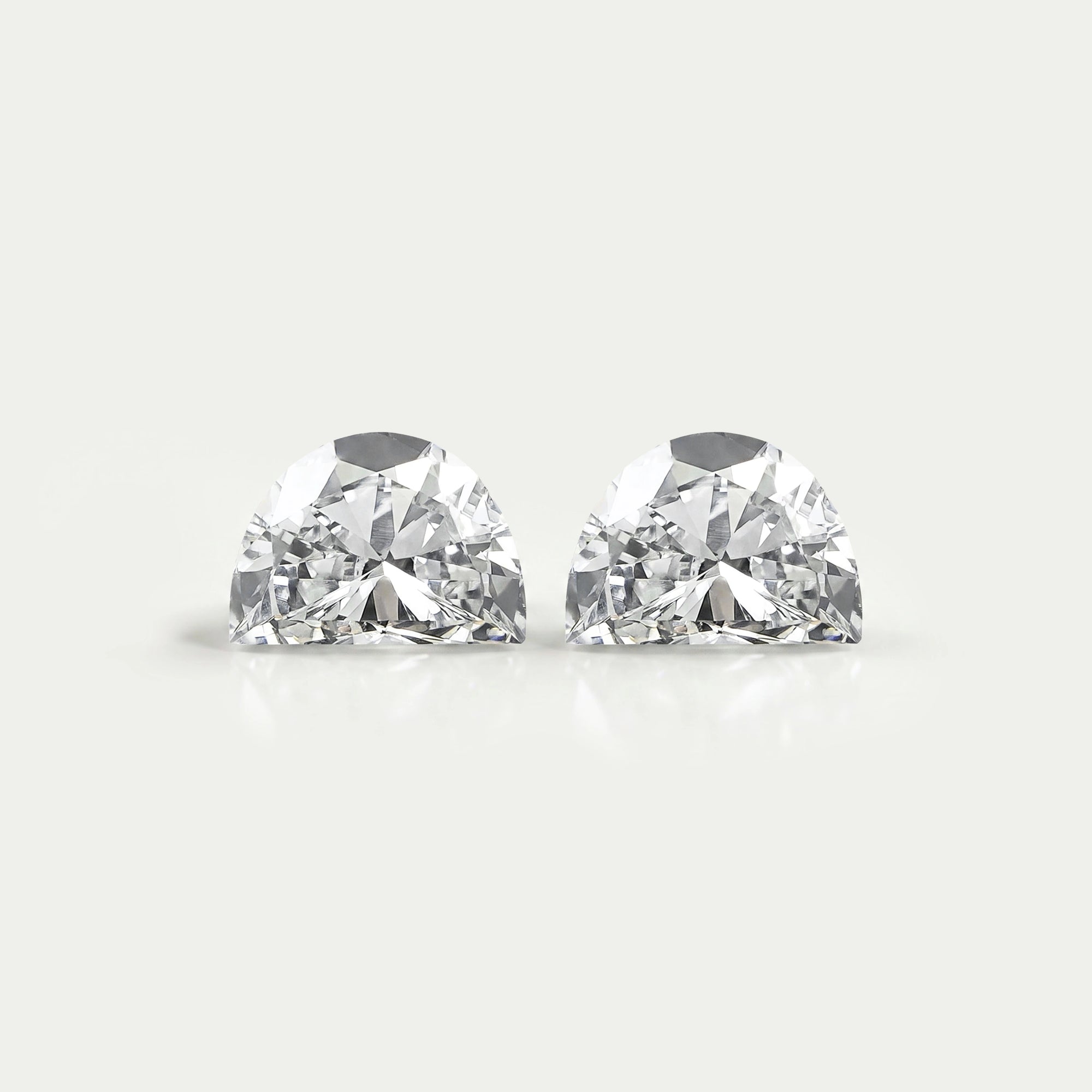 Half Moon Cut Lab Grown Diamond Pair Loose