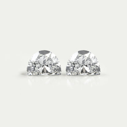 Half Moon Cut Lab Grown Diamond Pair Loose