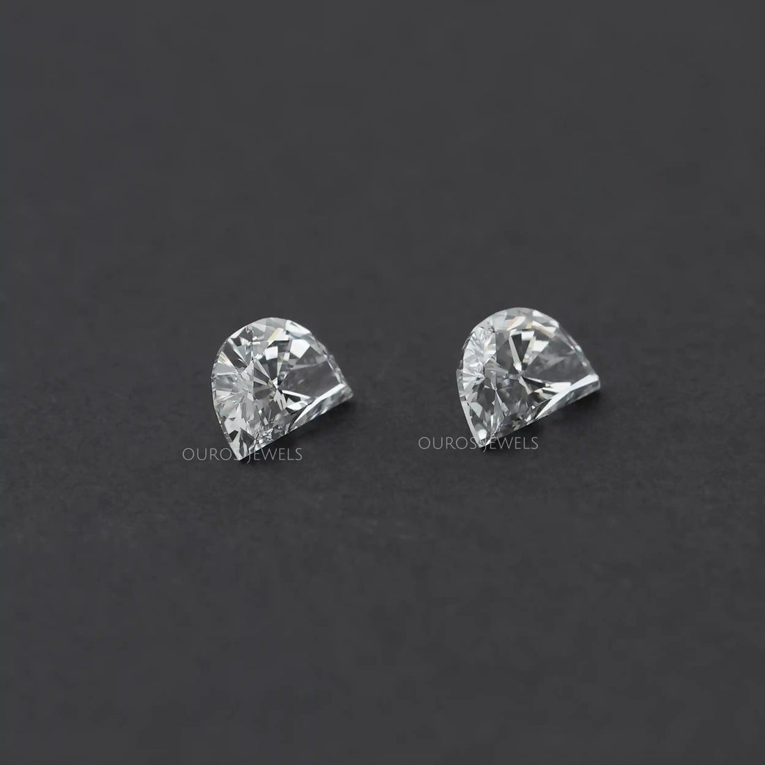 Half Moon Cut Lab Grown Diamond Pair Loose