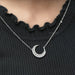 diamond crescent moon pendant