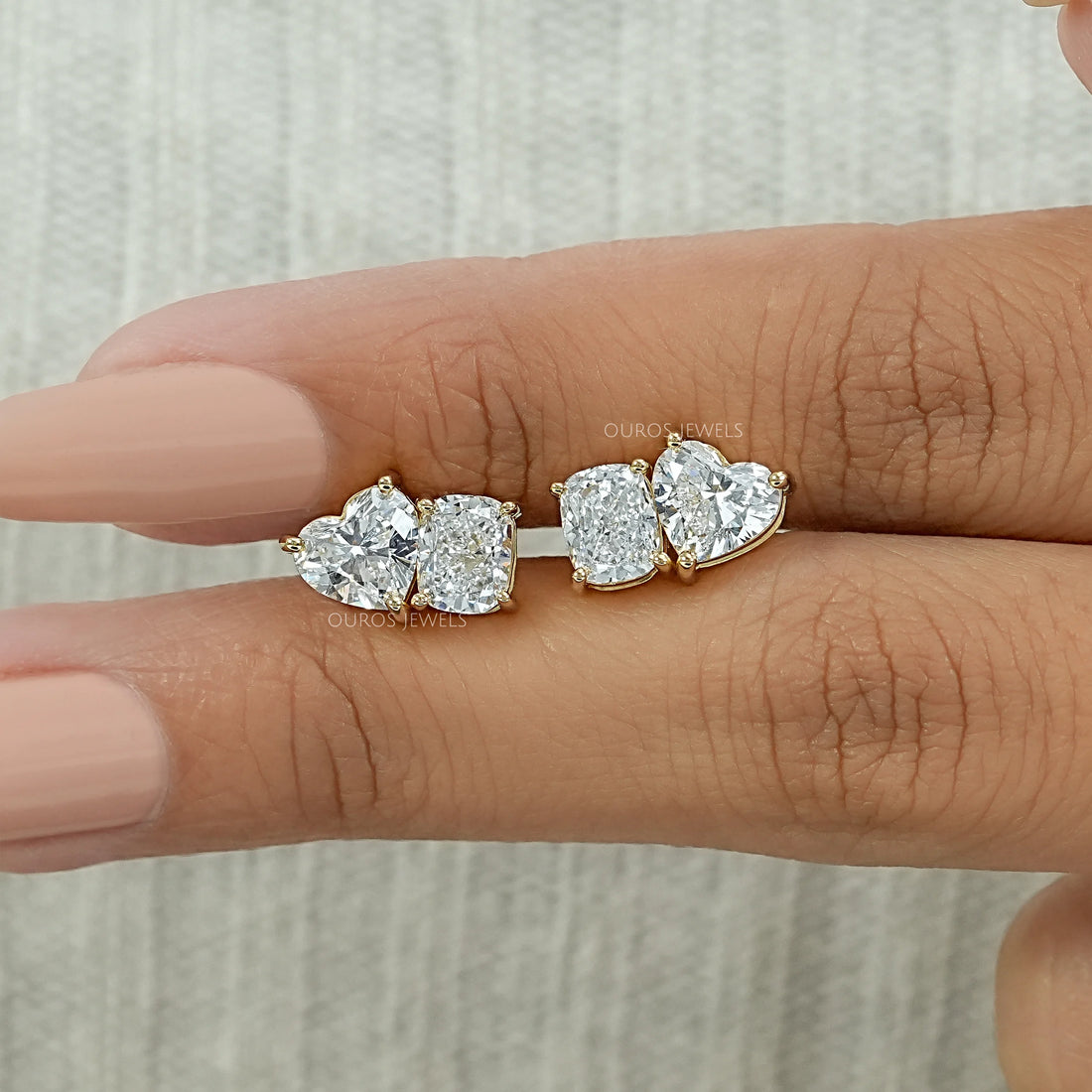 Heart And Cushion Cut Toi Moi Stud Earrings Earrings