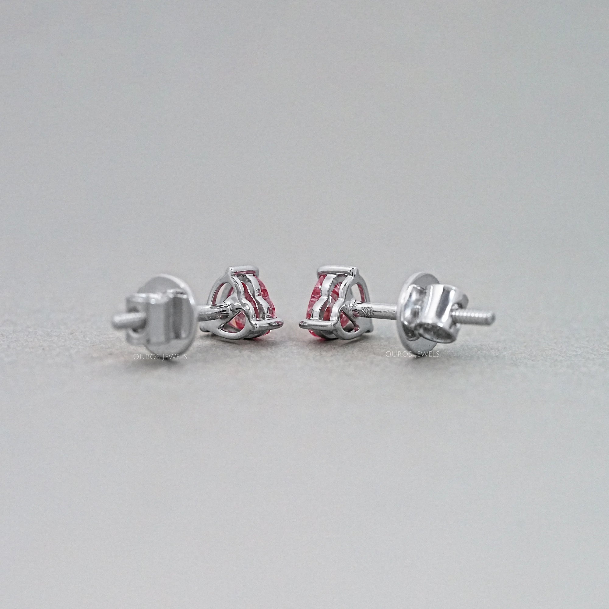 Pink Heart Cut Diamond Earrings Earring