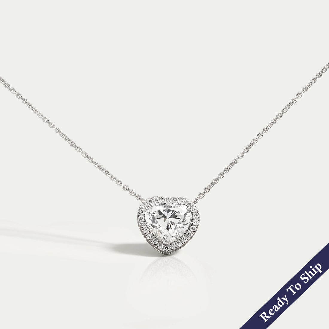 Heart Cut Lab Grown Diamond Pendant Necklaces