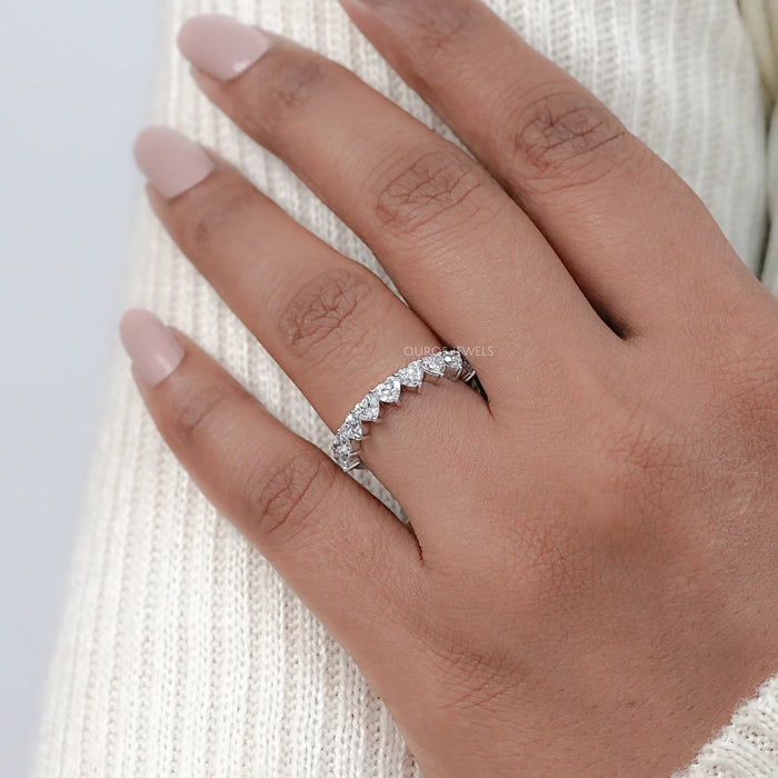 Heart Shape Lab Grown Diamond Forever Band