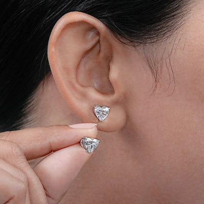 IGI Certified Heart Cut Lab Grown Diamond Stud Earring
