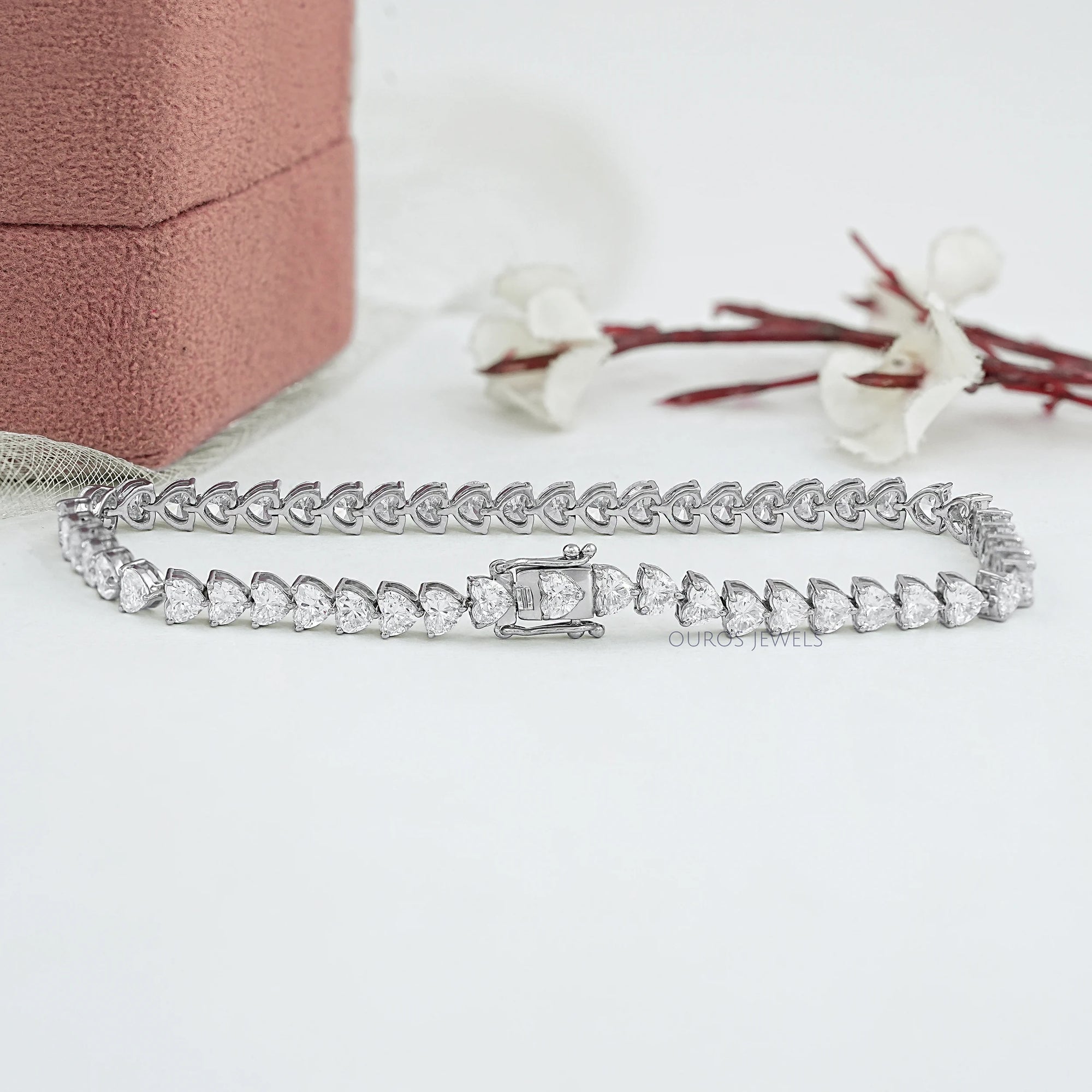 Heart Shape Lab Diamond Bracelet Bracelet