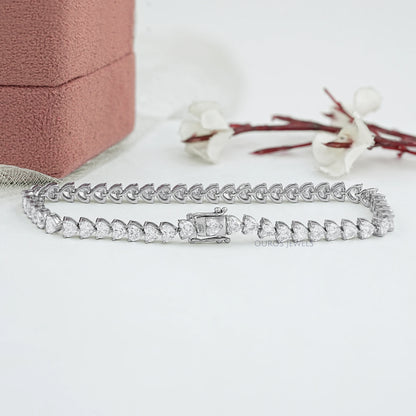 Heart Shape Lab Diamond Bracelet Bracelet