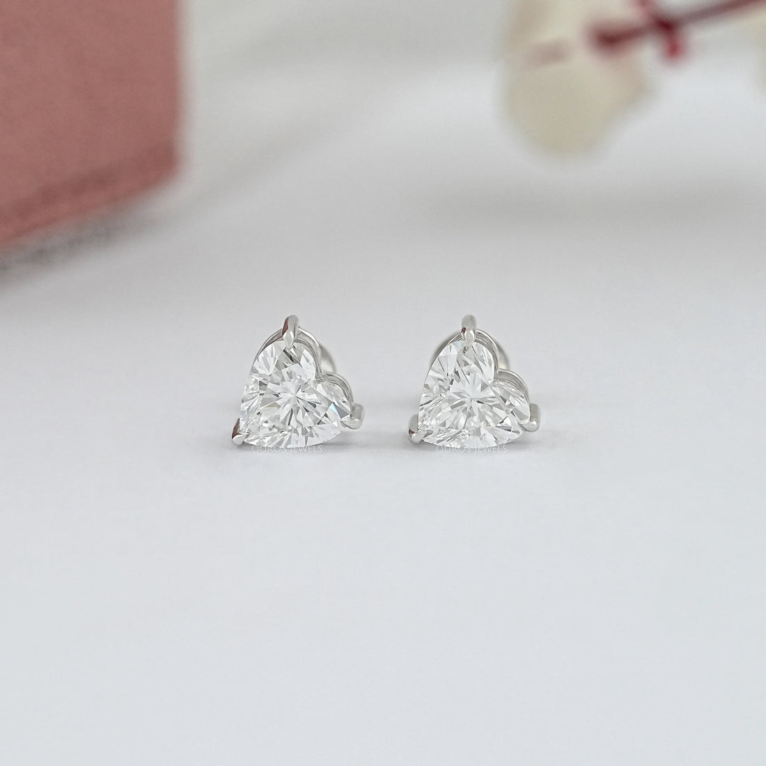 IGI Certified Heart Cut Lab Grown Diamond Stud Earring