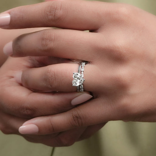 Heart Shaped Lab Diamond Wedding Ring Set