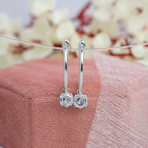 Hexagon Shape Drop And Dangle Earrings