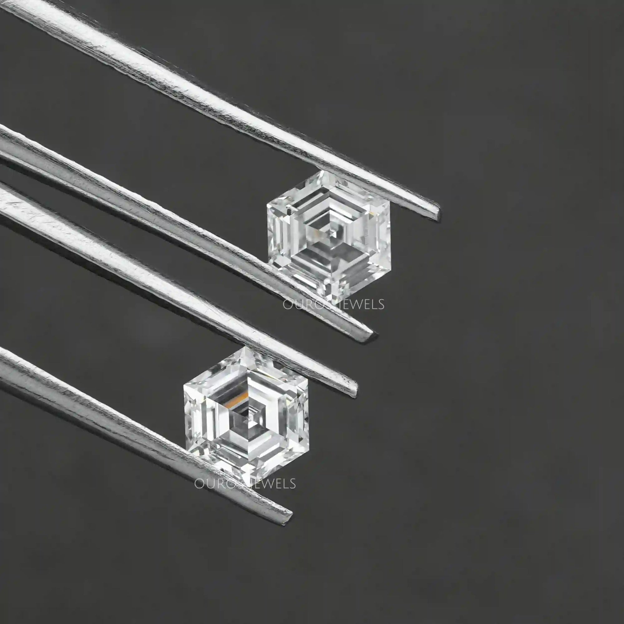 Hexagon Cut Lab Diamond Pair Loose